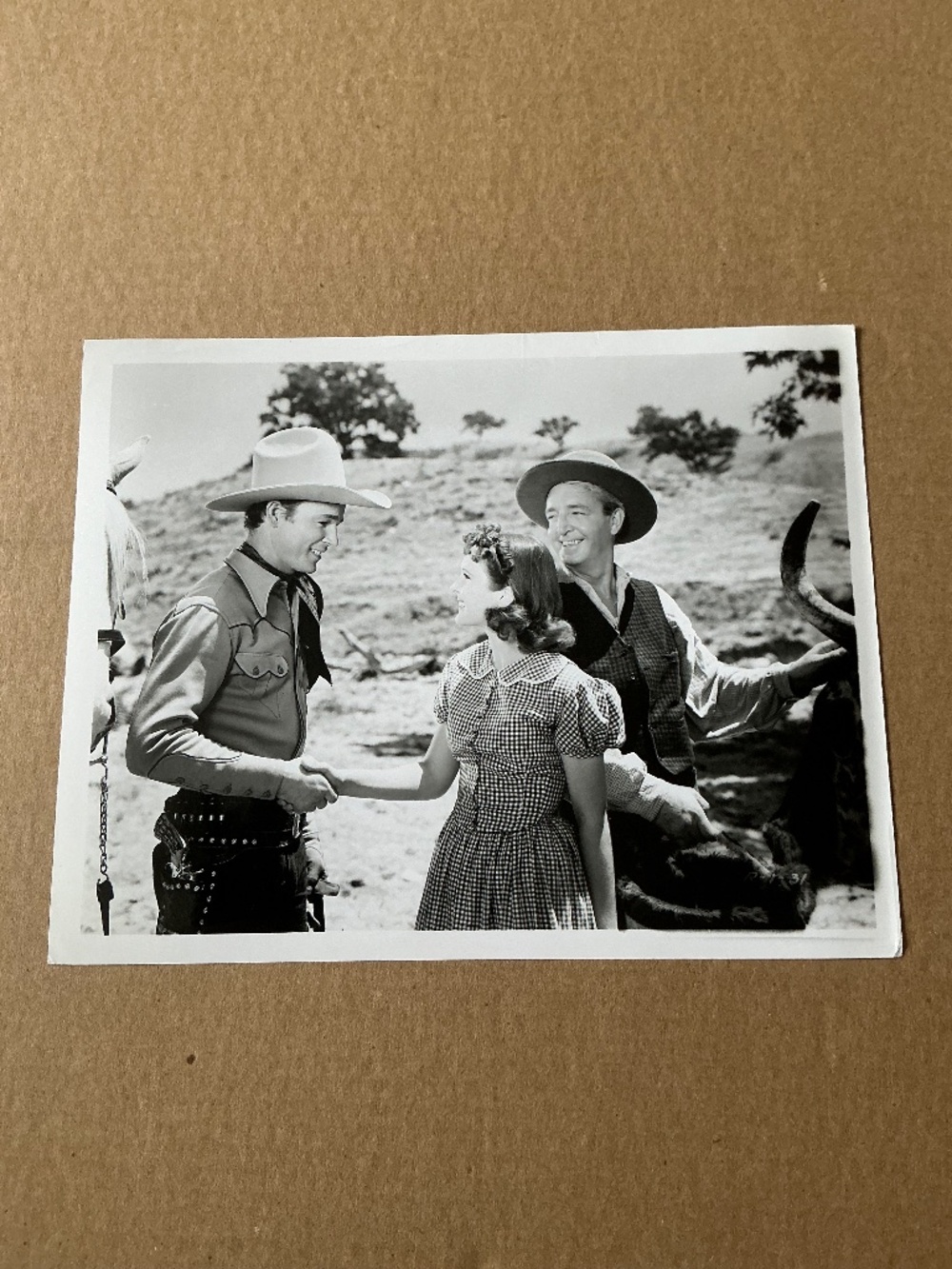 Vintage Roy Rogers 8x10 Glossy Photo Reprint Movie Scene